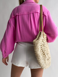 Moteriški muslino marškiniai LUNA Rožinė