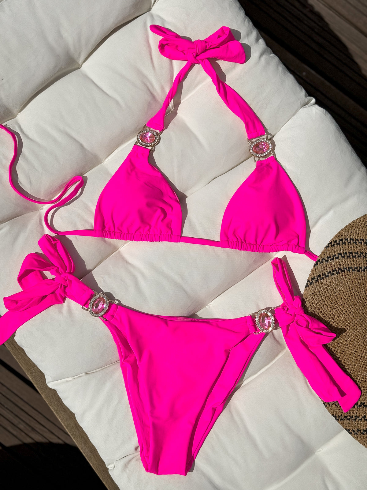 Moteriškas dviejų dalių maudymosi kostiumėlis POPPY Rožinė